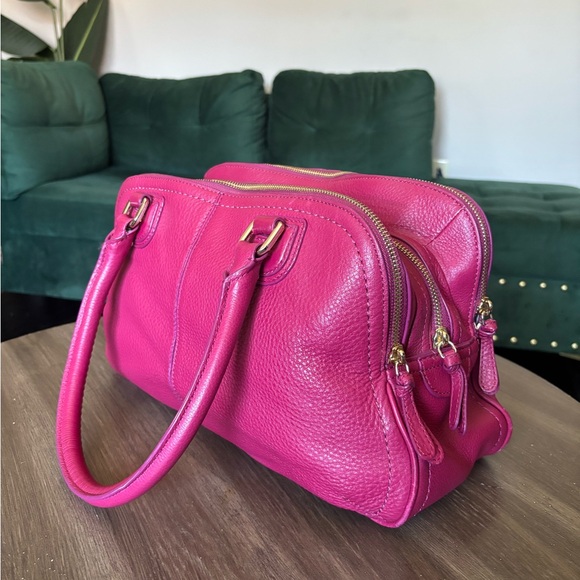 Cole Haan Leather Tote in Hot Pink - Picture 4 of 16